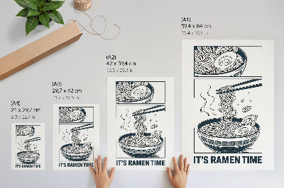 Plakátový obraz Hůlky z misky ramen ve stylu komiksu nasáknou chuť