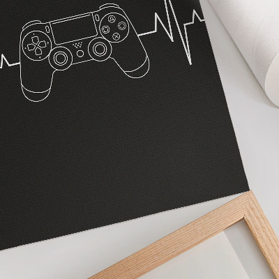 Plakát na zeď Minimalistické herní téma černobílé srdce