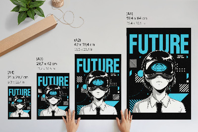 Nástěnný plakát Moderní postava ve VR brýlích