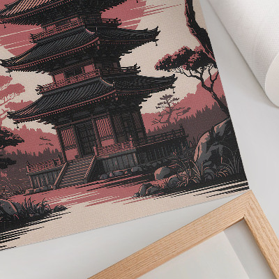 Plakát Orientální pagoda příroda stromy harmonie estetika