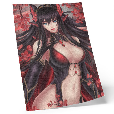 Plakátový obraz Anime krása elegance, dynamická červená černá