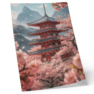 Plakát na zeď Romantická atmosféra hory Cherry Tree Pagoda