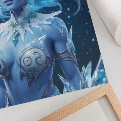 Plakát na zeď fantastická atmosféra s magickou postavou a ledovými krystalky