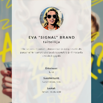 Dekorativní plakát Pop art styl, barevné akcenty, dynamická kompozice