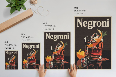 Nástěnný plakát Pijte s ledem a pomerančovou kůrou