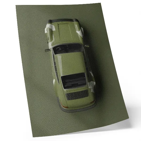 Plakát na zeď minimalistické elegantní zelené auto