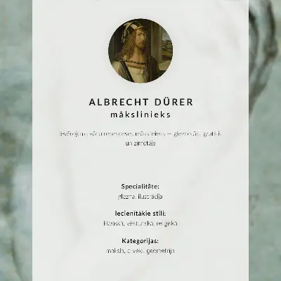 Plakát na zeď studie Svatý Kryštof II. od Albrechta Dürera