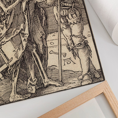 Nástěnný plakát Smrt a Lansquenet (1510) od Albrechta Dürera