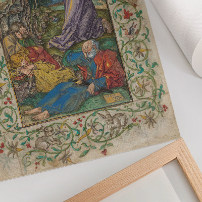 Plakát na zeď Kristus na Olivetské hoře (1508 a 1580) od Albrechta Dürera a Georga Macka staršího
