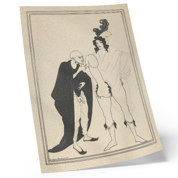 Nástěnný plakát Heraldův průzkum založený na Aristofanově Lysistratě, Aubrey Beardsley