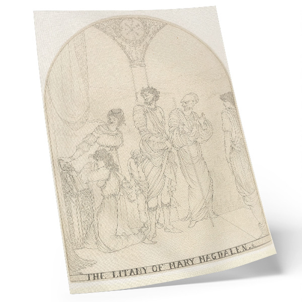 Plakát Litanie k Marii Magdaléně od Aubrey Vincent Beardsley