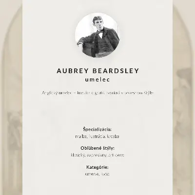 Plakát na zeď Panel od Aubrey Vincenta Beardsleyho
