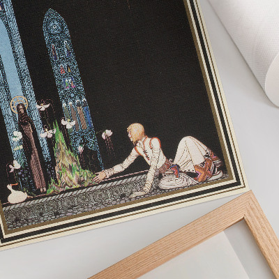Dekorativní plakát Ilustrace Kay Nielsenové ke knize „Na východ od Slunce a na západ od Měsíce“ od Aubrey Beardsleyové