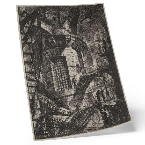 Dekorativní plakát Kulatá věž (1780) – Giovanni Battista Piranesi