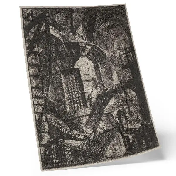 Dekorativní plakát Kulatá věž z roku 1780 od Giovanniho Battisty Piranesiho
