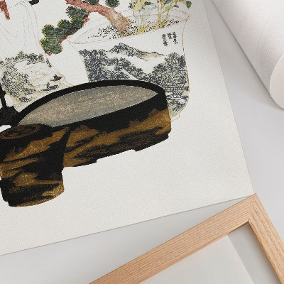 Nástěnný plakát Katsushiki Hokusai's Tea Table (1822) – vintage japonský dřevotisk