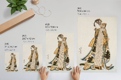 Plakát na zeď Japonský Hokusai (1760-1849) ve stylu vintage ukiyo-e
