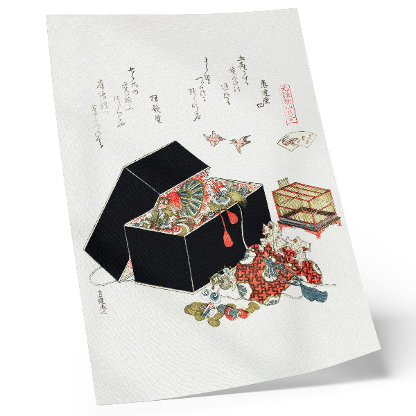 Plakátový obraz Hokusaiova japonská šperkovnice (1822)
