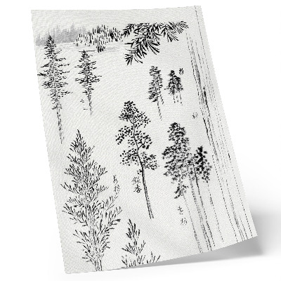 Dekorativní plakát Hokusaiovy Borovice (1800-1900) – vintage japonský dřevoryt