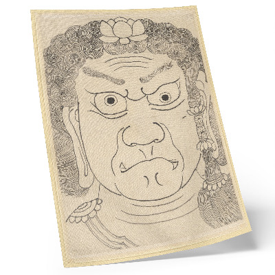 Nástěnný plakát Maska Fudō Myōō, škola Katsushika Hokusai