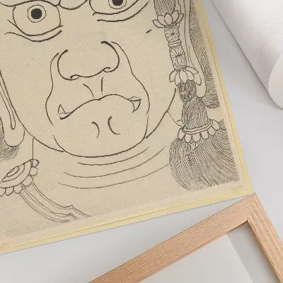 Nástěnný plakát maska Fudō Myōō od školy Kacušika Hokusai