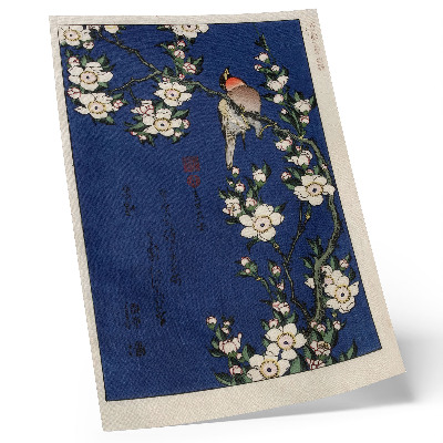 Plakát Katsushika Hokusai (1760-1849), Robin na větvi třešňového květu