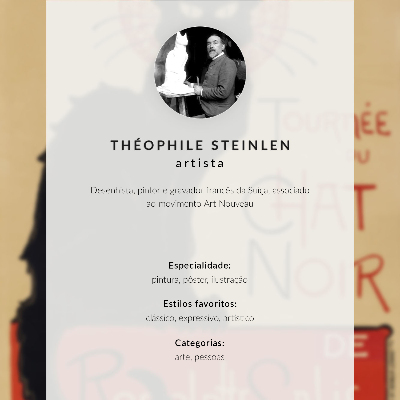 Dekorativní plakát Věčné trio (1899) – rytina Théophila Alexandra Steinlena