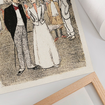 Dekorativní plakát Věčné trio (1899) – rytina Théophila Alexandra Steinlena