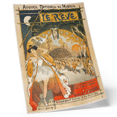 Nástěnný plakát Plakát k filmu Sen (1891) od Théophila Alexandre Steinlena