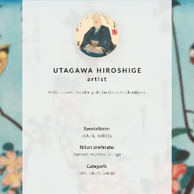Plakát Podzim v chrámu Akiba v Ukiji starožitný japonský tisk od Utagawy Hirošigeho z roku 1857