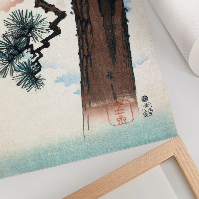 Dekorativní plakát Japonská borovice (1842-1843) ročník Ukiyo-e od Utagawy Hiroshige