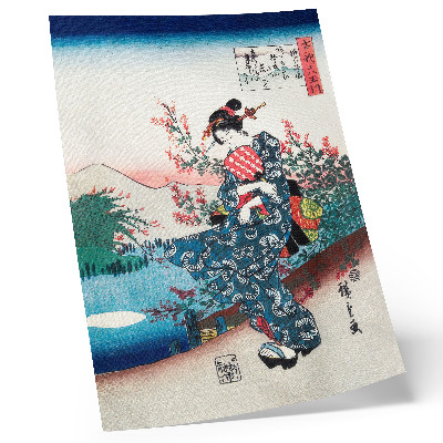 Nástěnný plakát Japonka (1844-1846), vintage dřevoryt od Utagawy Hiroshige