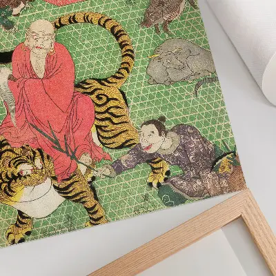 Plakát na zeď Košíkářské práce od řemeslníka Ičidy Šóšičiró z Naniwy historický japonský dřevotisk z roku 1819 od autora Utagawy Hirošigeho