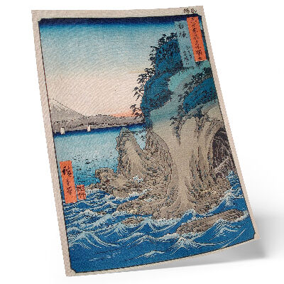 Plakát na zeď Vchod do jeskyně na ostrově Enoshima v provincii Sagami, č. 15, od Utagawy Hiroshige