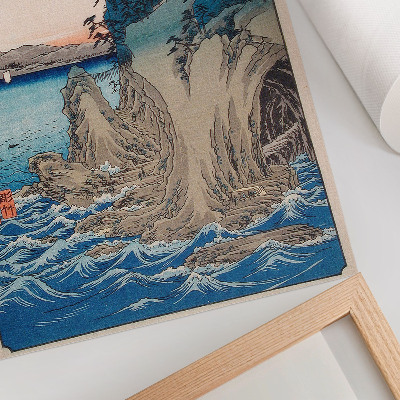 Plakát na zeď Vchod do jeskyně na ostrově Enoshima v provincii Sagami, č. 15, od Utagawy Hiroshige