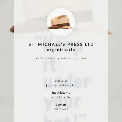 Nástěnný plakát s vysokým rozlišením s názvem „Drž to pod hlavičkou!“ ze 40. let 20. století od nakladatelství St. Michael's Press Ltd.
