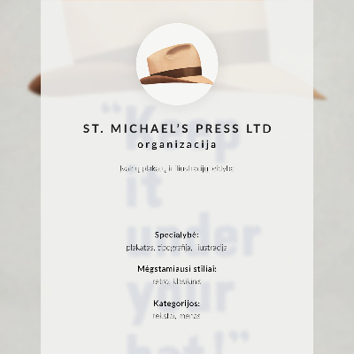 Nástěnný plakát Plakát s vysokým rozlišením s názvem „Drž to pod hlavičkou!“ (40. léta 20. století) od nakladatelství St. Michael's Press Ltd.