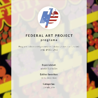 Plakát na zeď Ovocný obchod (1936) – vintage plakát od Federal Art Project