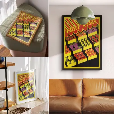 Plakát na zeď Ovocný obchod vintage plakát z roku 1936 od Federal Art Project