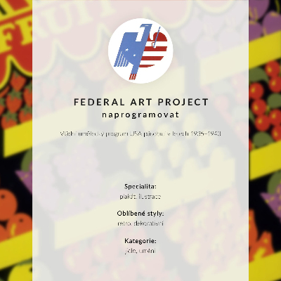 Plakát na zeď Ovocný obchod (1936) – vintage plakát od Federal Art Project