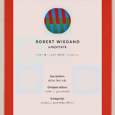 Plakát na zeď Výstavní plakát Roberta Wieganda (1965)