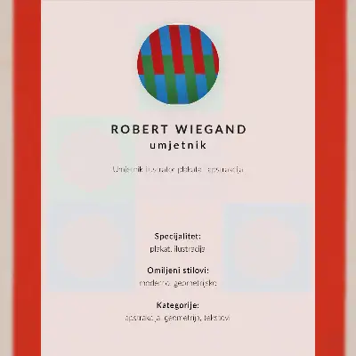 Plakát na zeď výstavní plakát Roberta Wieganda z roku 1965
