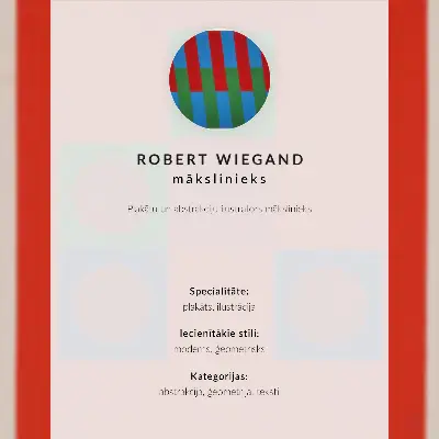 Plakát na zeď výstavní plakát Roberta Wieganda z roku 1965