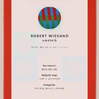 Plakát na zeď výstavní plakát Roberta Wieganda z roku 1965