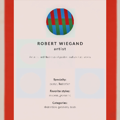 Plakát na zeď Výstavní plakát Roberta Wieganda (1965)