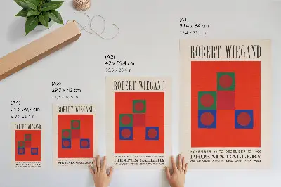 Plakát na zeď výstavní plakát Roberta Wieganda z roku 1965