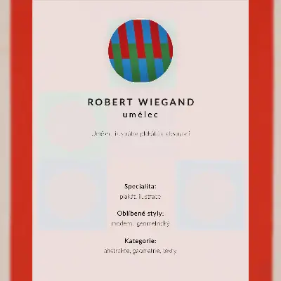 Plakát na zeď výstavní plakát Roberta Wieganda z roku 1965