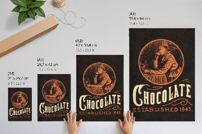 Dekorativní plakát Webbova čokoláda (1843) – chromolitografie