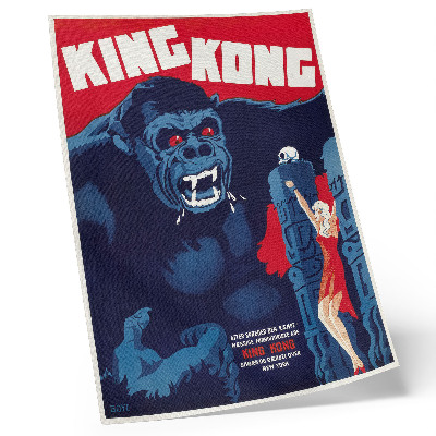 Plakátový obraz Dánský filmový plakát ke King Kongovi (1933)