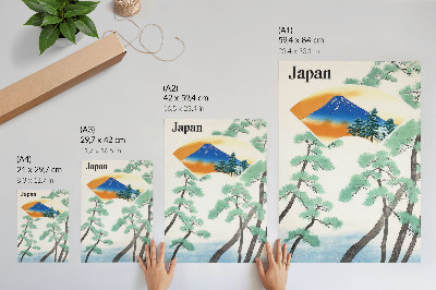 Nástěnný plakát Cestovní plakát Japonských vládních drah (1930), vintage ilustrace
